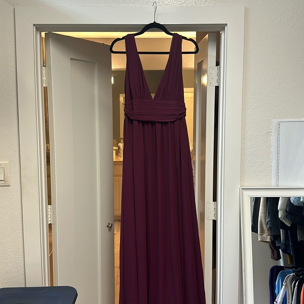 bridesmaid dress - maroon